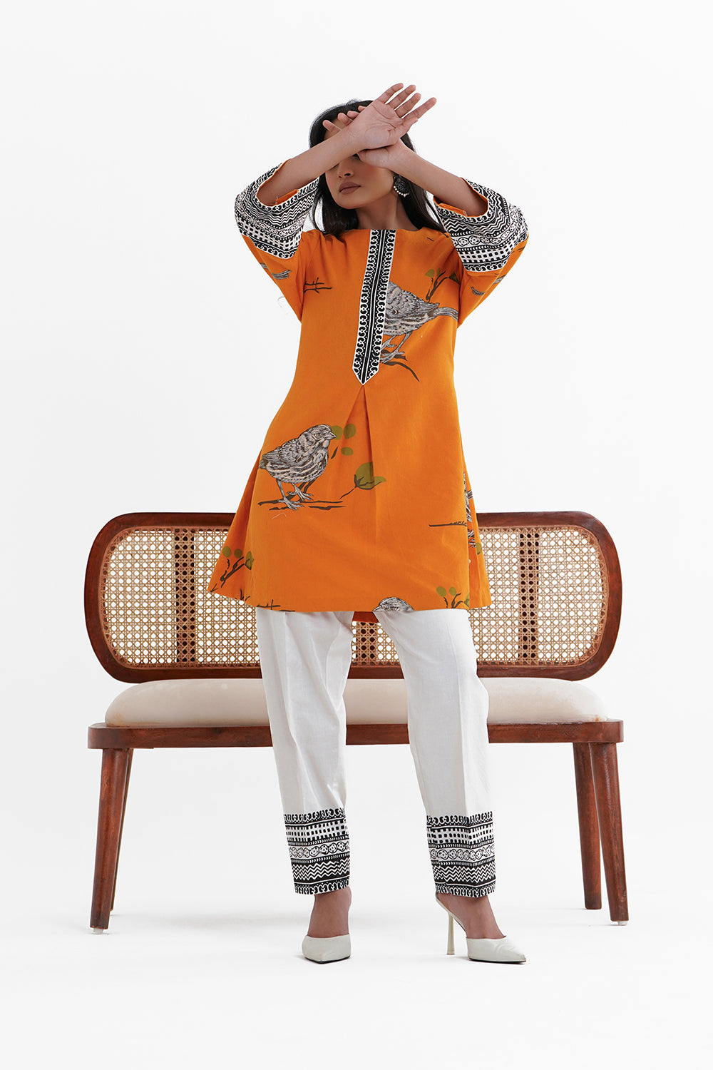 Cotton Print Kurta with Block Printed cotton pants