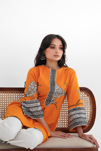 Cotton Print Kurta with Block Printed cotton pants